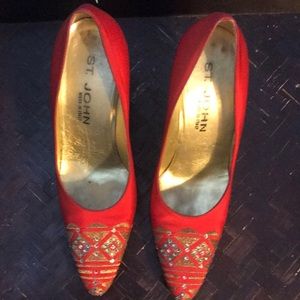 St John Satin and Rhinstone shoes